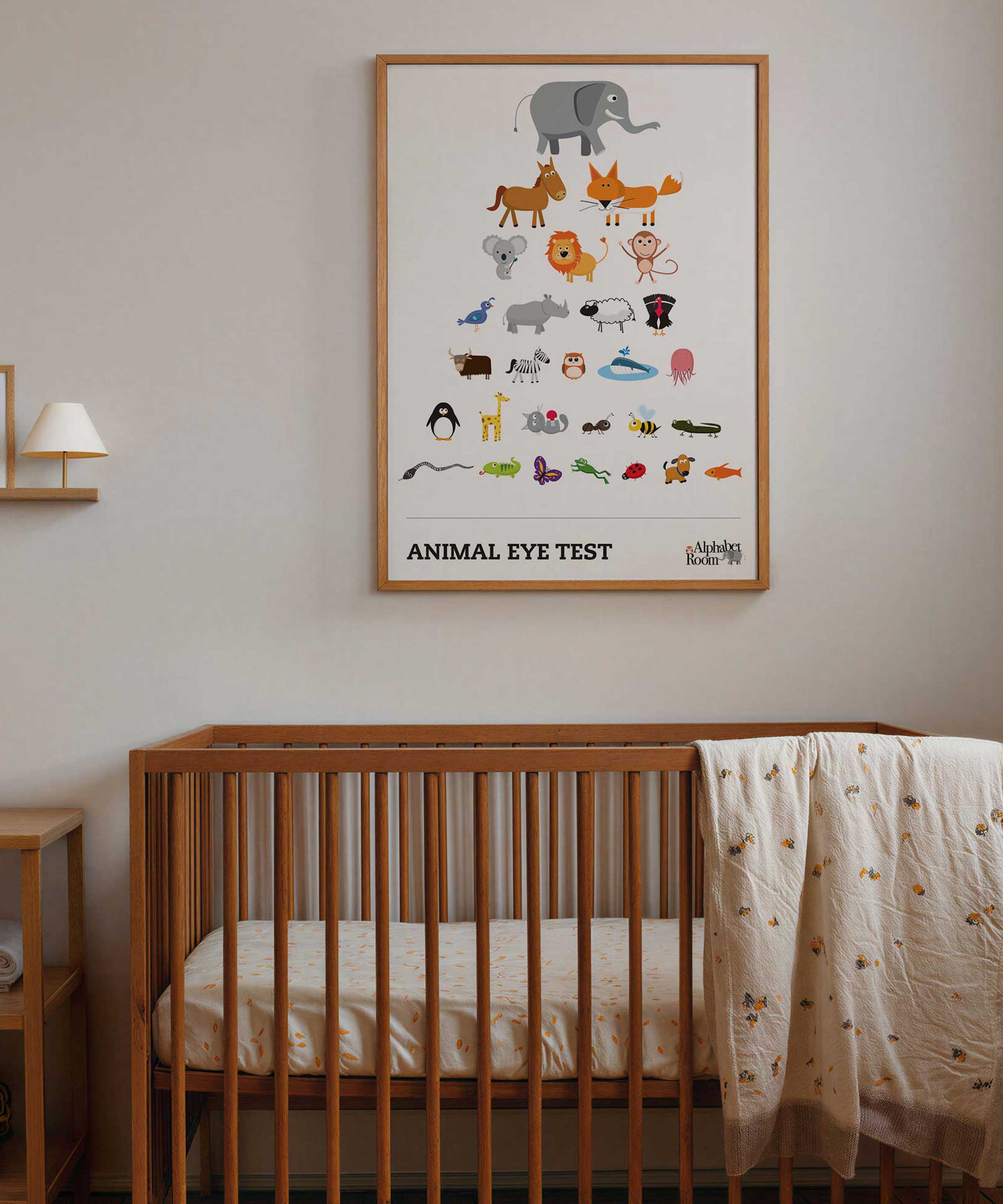 Animal Eye Chart Poster | Fun Educational Nursery Wall Art
