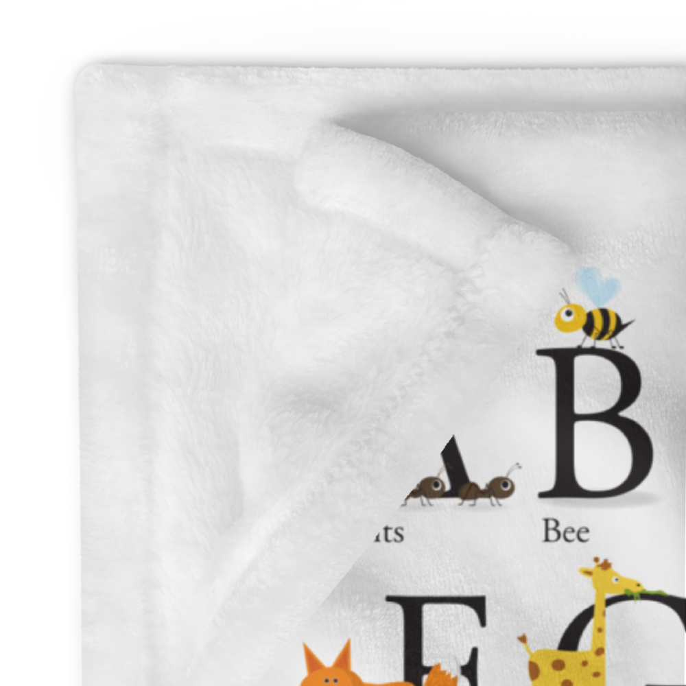 Animal Alphabet Blanket | Educational Kids Bedroom Throw